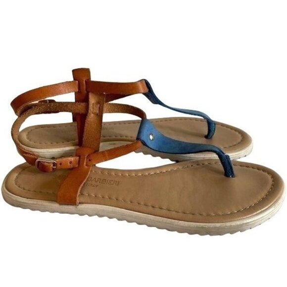 Barbara Barbieri Leather Thong Sandals EU 37 US 7 - Picture 1 of 10